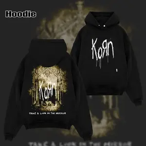 Retro Korn Band Hoodie, Korn Hoodie , Rock Band Shirt, Retro Music Tee, Rock Music Lover Shirt, Vintage Band Shirts Casual Fabric Fit Top , Top Men's and Women's Clothing1