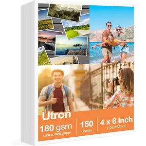 150 Sheets 4 x 6 Inch Glossy Photo Paper, Printer Compatible High Gloss Photo Paper Ideal for Photo Printing DIY Crafts and Office Documents