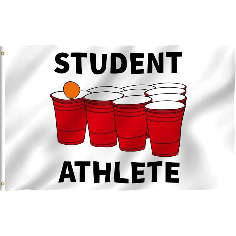 3x5 Ft Student Athlete Flag - Size-Specified Outdoor & Party Decorations Banner, Vivid Color, Fade-Proof, Canvas Header, Double Stitched, Brass Grommets, Novelty College Dorm Banner by summerwins, Outdoor Banners