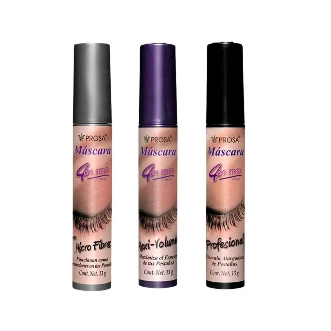 Prosa Mexican Hypoallergenic Mascara - Professional Formula, 10ml, Smooth Application, Long-Lasting Wear for Longer-Looking Lashes, Beauty & Personal Care Makeup Cosmetic