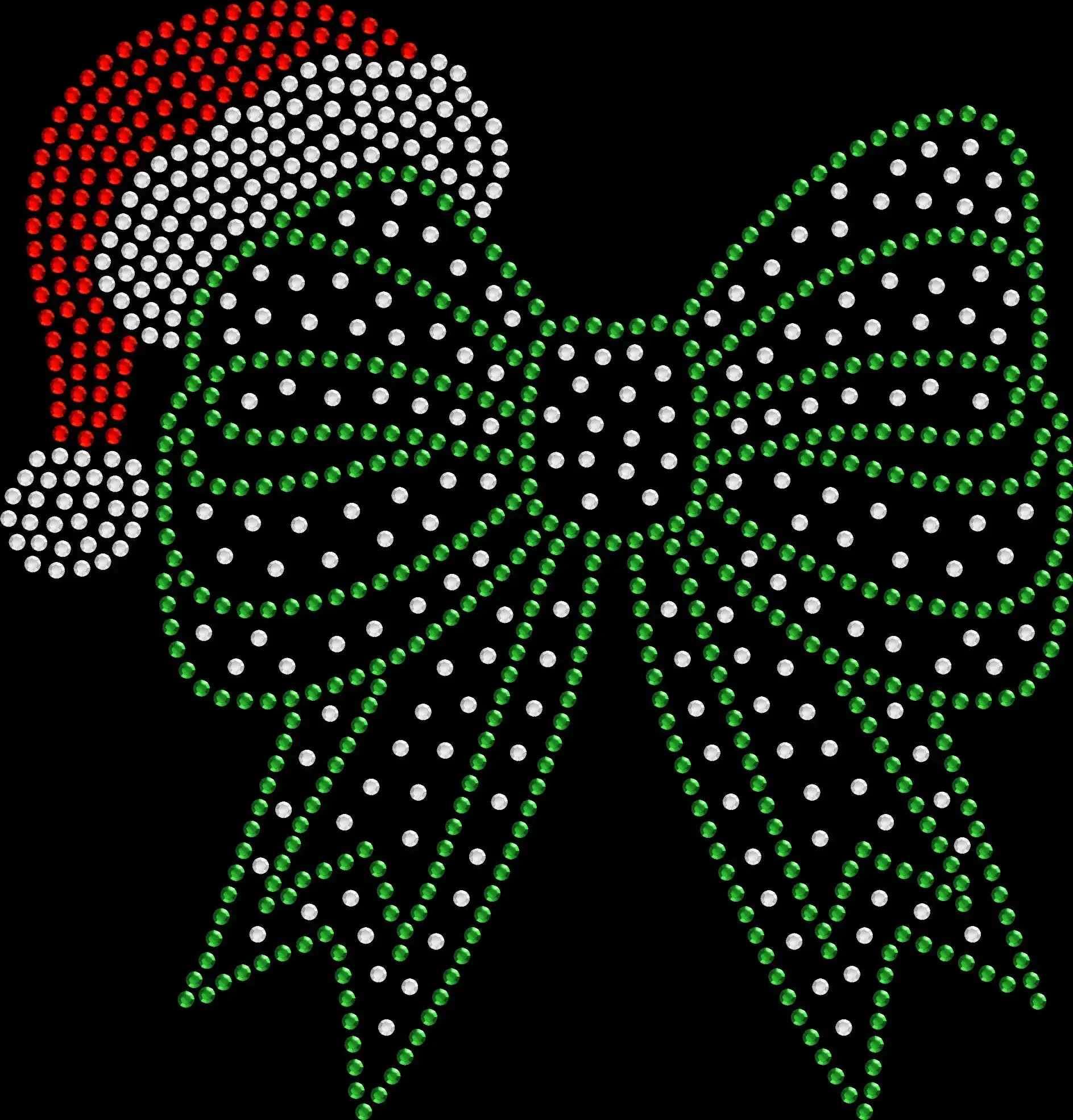 Festive Croquet Player Tee | Sparkly Cheer Bow & Santa Hat Rhinestone Shirt - 1718