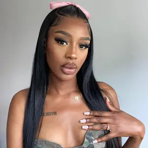 Alipearl Hair Pre Braided Wig Stylist Pre Cut Ready To Go Glueless Straight 13x4 Lace Human Hair Lace Frontal Wig Beginner Friendly