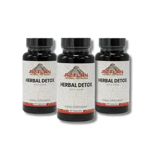 60 Days Herbal Detox Capsules (3 Bottles) – Natural Cleanse & Digestive Support Supplement