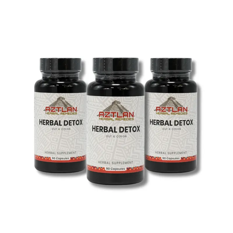 60 Days Herbal Detox Capsules (3 Bottles) – Natural Cleanse & Digestive Support Supplement