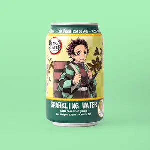 AnyYums Demon Slayer Sparkling Water with Real Juice 330ml- Watermelon Flavor