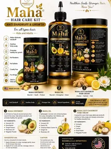 Maha Hair care Anti-Dandruff,Anti-itch scalp cleansing,hydrating and Growth hair  made from products natural peppermint,rosemary,gingimber