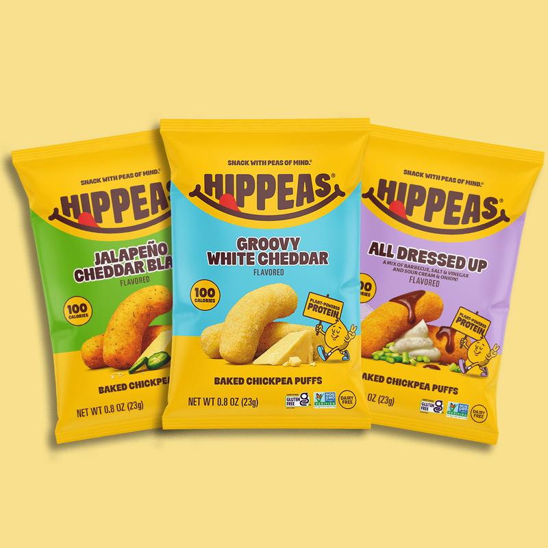 HIPPEAS Chickpea Puffs Variety Pack, 18 Pieces, Crispy Party Snacks, Snack Crunch Finger Foods from HIPPEAS Snacks