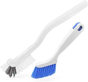 2 PCS Cleaning Brush Small Scrub Brush,Cleaning Brush Set,Multi Purpose Bristle Brushes for Deep Cleaning Kitchen, Bathroom,Grout,Sink,Cup,Teapot,Bottle,Blender,Corners,Tight Spaces and More
