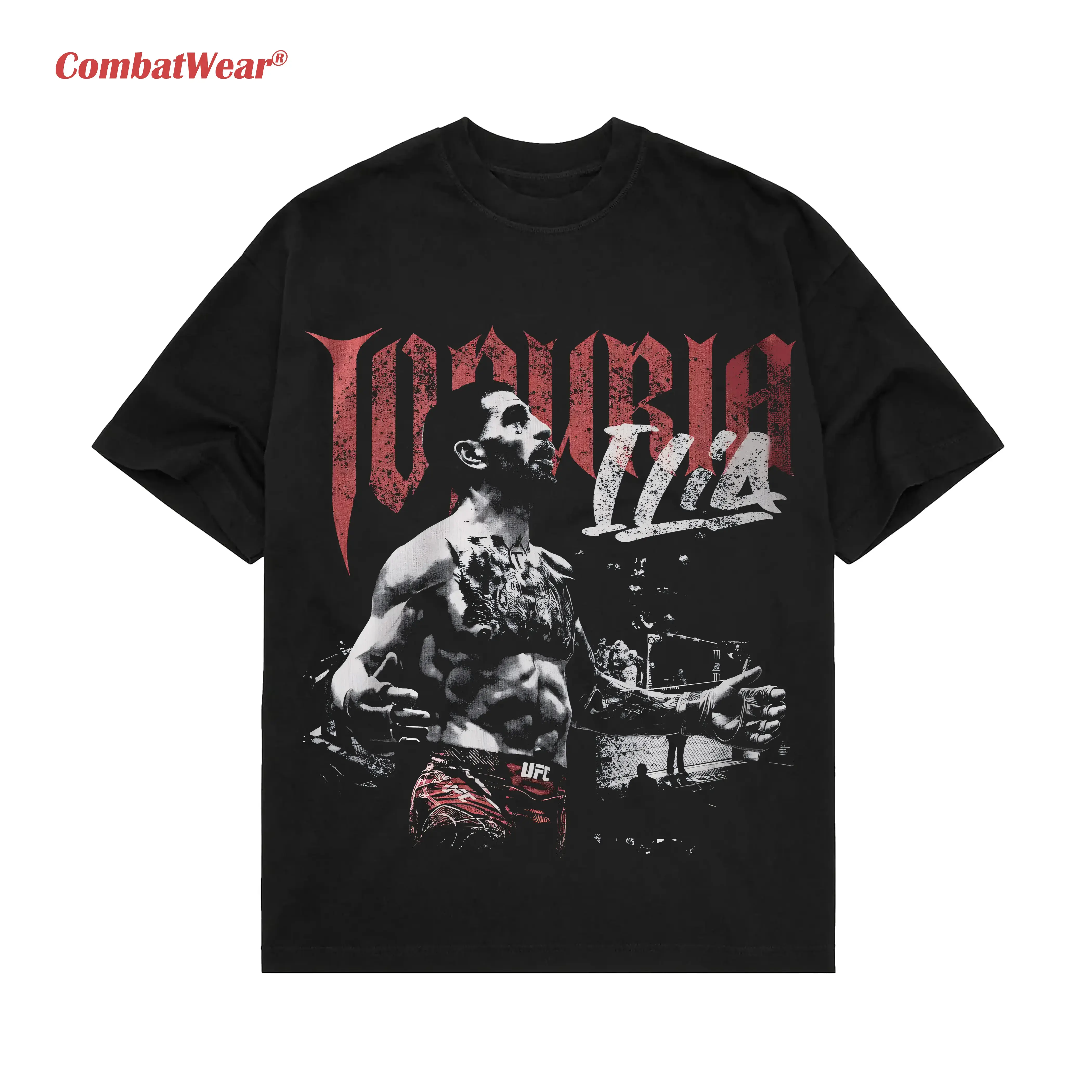 Ilia Topuria Tee, Vintage MMA Graphic Design T-shirt, Boxing T-shirt, UFC MMA Shirt, Gym Wear, Gift for Fighters, Sports Apparel