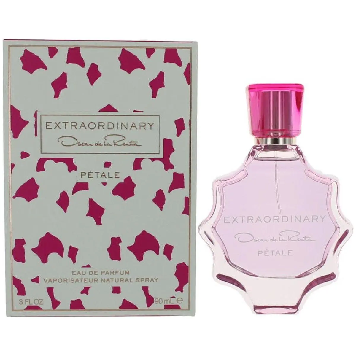 Oscar de la Renta Extraordinary Petale Women's EDP - 3.0 fl oz Full-Size Botanical Fruity Elegant Modern Floral Fragrance, Romantic Vibe with Soft Bergamot Notes, New in Box, Botanical Women's Fragrance, Fruity Women's Fragrance