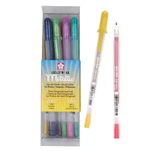 SAKURA Gelly Roll Metallic Gel Pens - Colored Metallic Ink - Medium Line - 16 Pack