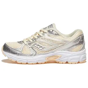 Saucony Wmns Grid Ride Millennium 'Cream Silver' Women's Lighweight Cushioning Sneaker with Breathable Mesh Upper and Durable Outsole for All Seasons
