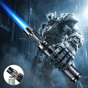 【No gas tank included】Metal Windproof Torch Lighter, Metal Gas Lighter, Kitchen Baking Flamethrower, Powerful Jet Butane Gas Welding Gun, Cigar Tool, Suitable For Outdoor Ignition, Barbecue Charcoal, Mosquito Coils And Aromatherapy, Holiday Gifts