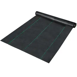 VEVOR Premium Weed Barrier Fabric Heavy Duty, Woven Weed Control Fabric, High Permeability Good for Flower Bed, Geotextile Fabric for Underlayment, Polyethylene Ground Cover