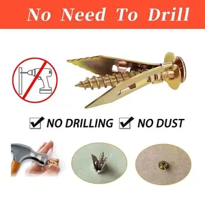 200PCS Self-Drilling Drywall Anchors Kit -expansion bolt Serrated Expansion Wall Mounting Screws galvanized expansion bolts fixing curtain drywall anchors self tapped screws self drilling drywall anchor wall anchors for drywall