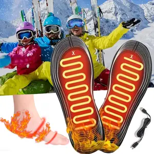 Heated Shoe Insoles USB Rechargeable Heating Warm Winter Electric Foot Warmer, Adjustable Walking Shoes for Men and Women