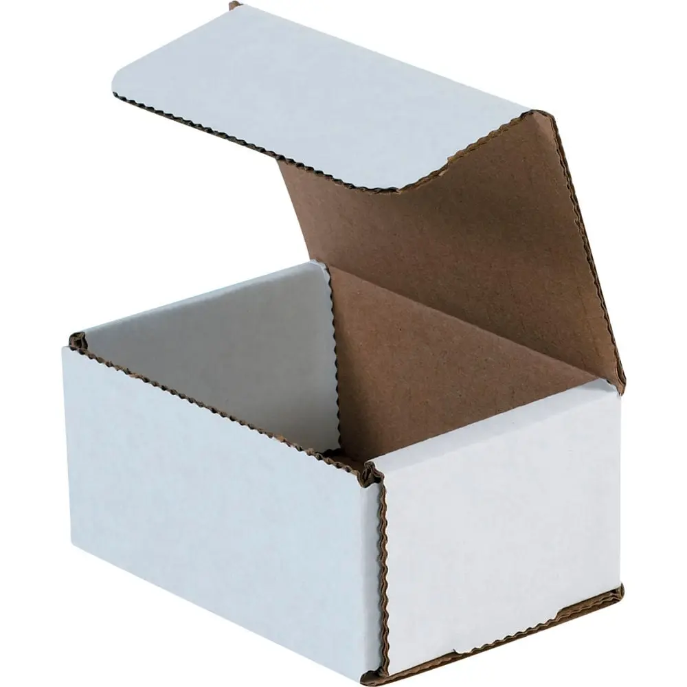 Global Industrial B40140 Corrugated Mailers, White - 4 x 3 x 2 in. - Pack of 50