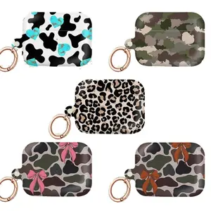 5 vers Trendy Camo & Leopard Print AirPods Case, Protective Cover for AirPods Pro 1 2 & Gen 1 2 3 4