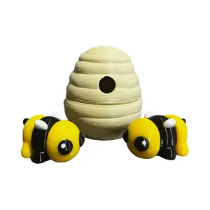 Bee Buddies - 3D Printed Mini Bees and Beehive Set - High Quality 3D Printed Sensory Toy - Cute Articulated Desk Pet - Mini 3D Printed Animal Set