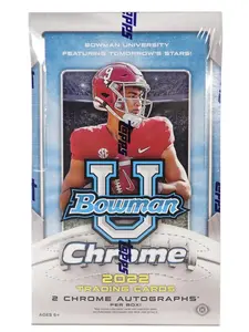 2022 Bowman Chrome University Football Sealed Hobby Box