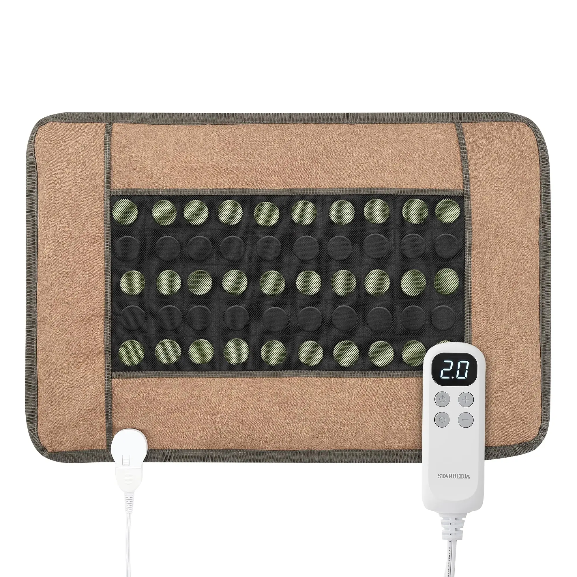 Garvee Infrared Thermal Pain Relief Pad - Adjustable Heating Temperature Multifunctional Hot Compress Pad with Natural Jade, Tourmaline for Back, Hip, Neck Therapy, Hip Heating Pad