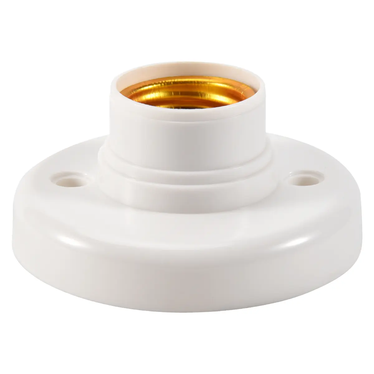 E27 Lamp Socket, White Round Plastic Screw-in Base Holder for DIY Indoor Lighting, Fixtures, and Displays, Lighting Accessory, Lighting Accessories, 1 X E27 Light Bulb Socket, Signs, Round Body, Decorative Lamp Bulb Holders, Light Bulb Adapter Indoor
