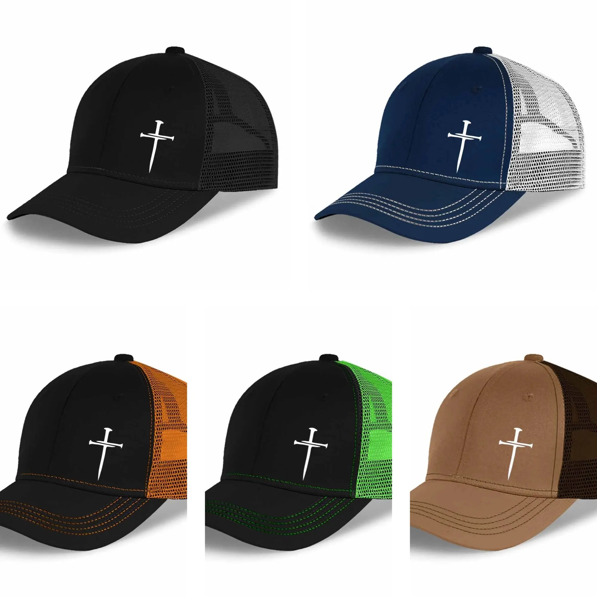 Unisex Cross Print Baseball Cap - Lightweight Adjustable Size Polyester Hat with UV Prevention, Hand Wash Only, Street Urban Style Fashion Accessory for Female & Male