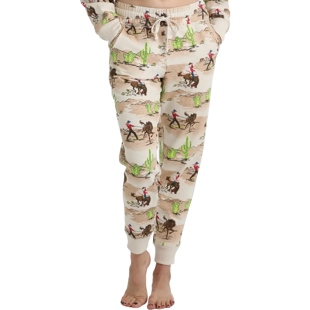 Cinch Ladies Wild West Cream Joggers CBU7489001