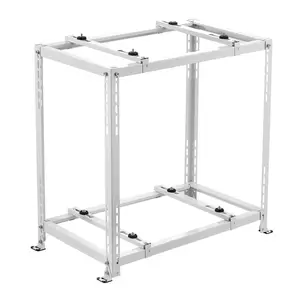 VEVOR Mini Split Ground Stand, Anti-Vibration Mini Split Stand for 9000-18000 BTU Ductless Air Conditioner Heat Pump, Heavy Duty AC Base Bracket Floor Mount w/ 551LBS Max. Load, Dual Levels