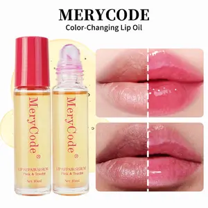 MeryCode Color-Changing Lip Repair Serum Plant Seed Oil Infused Personalized pH Reactive Tint Anti-Aging Moisture Lightweight Non-Sticky Everyday Lip Balm & Glossy Daily Hydrating Moisturizing
