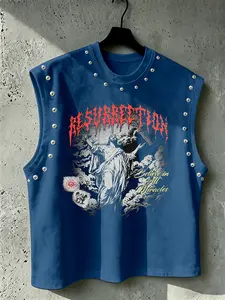Men's Casual Sleeveless Vest, Perfect for Various Occasions, Travel & Home Wear, Comfortable Fabric, Geometric Pattern, Fitted Style
