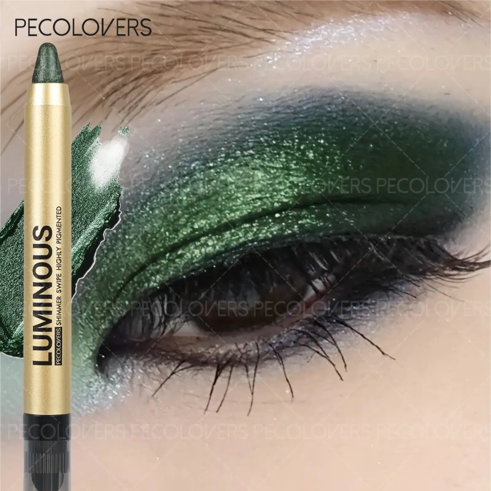 Shimmer Eyeshadow Pencil - Long-Lasting, Smudge-Proof Eyeliner & Highlighter Stick - Creamy Glide-On Formula with Metallic & Pastel Shades - for Day to Night Makeup Looks - Makeup Tool, Smooth Application