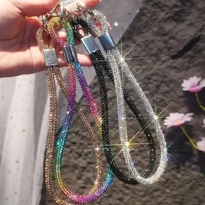 Fashionable Rhinestone Decor Phone Chain, Fashionable Short Phone Lanyard, Phone Strap for Women & Girls, Mobile Phone Decoration Accessories, Phone Sling, Phone Accessory, Phone Charms