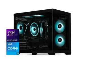 STORMCRAFT Gaming PC SIRIUS Intel Core i5-14400F Intel Arc B570 10GB OC ASROCK – AI Powered 32GB (16Gx2) DDR4 RGB 3200MHz 1TB NVMe SSD 650W PSU Windows 11 Home SI1440FCB-B57N1
