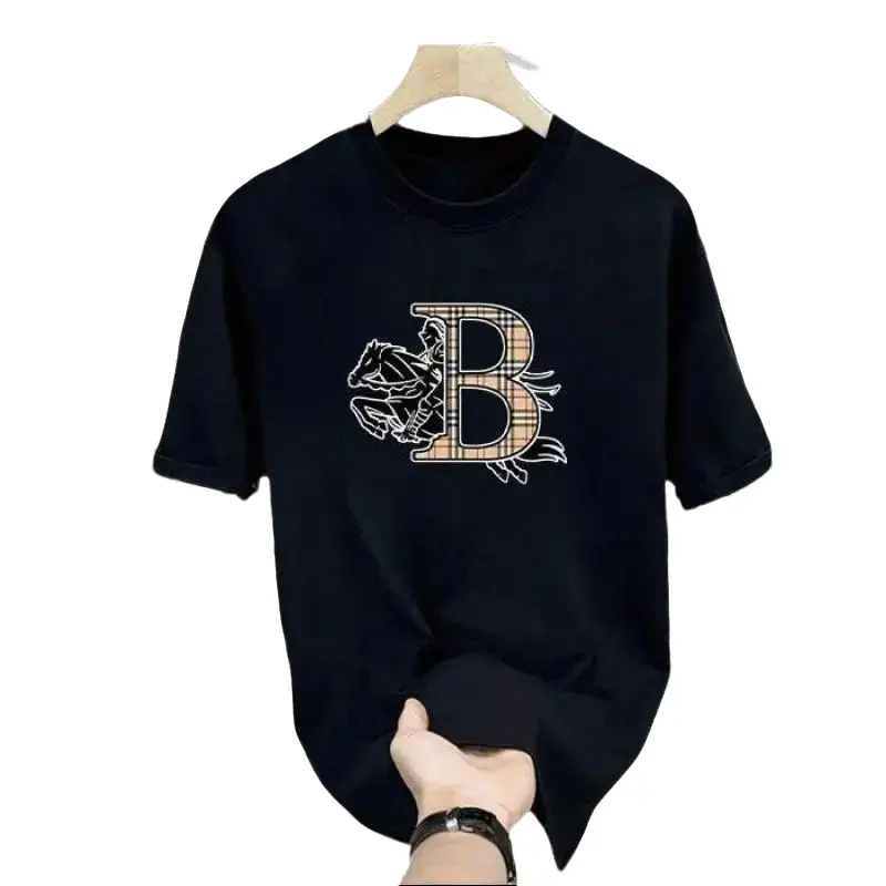2026 New Summer Warhorse Printing T-shirt: High-End Fashion Loose Casual Round Neck Tops for Men and Women, Youthful Couple Style Daily Wear