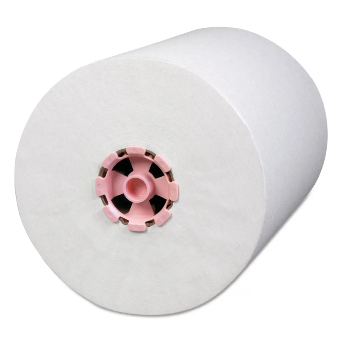 Control Slimroll Hardwound Roll Towels - 1-Ply Unscented Paper Towels with Touchless Hard Roll Technology, Absorbent Bathroom Wipes for Home Use, Office, White/Pink Core