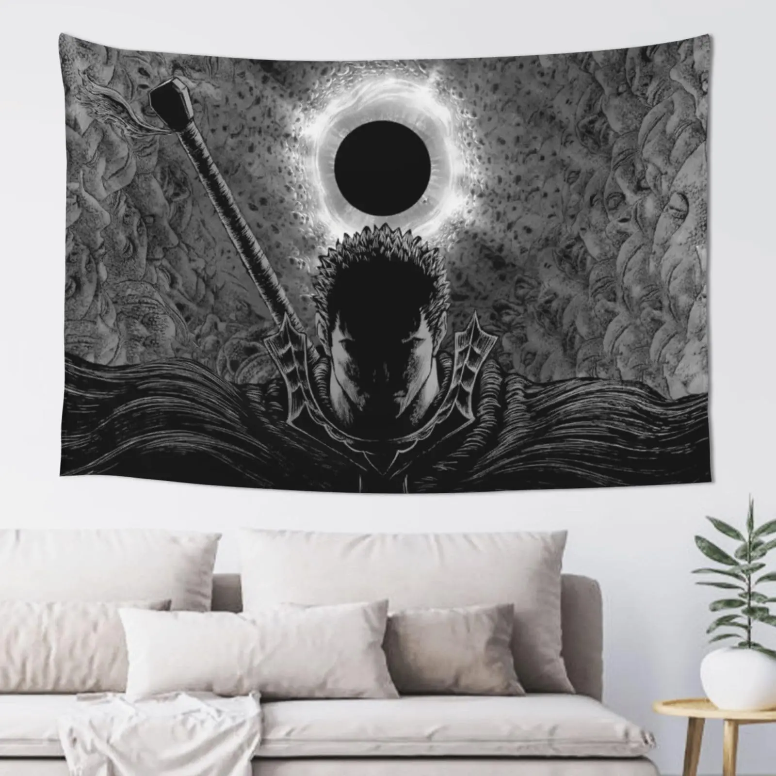 Anime Berserk Rectangular Wall Tapestry Multi-Size Eco-Friendly Home Art, Room Decor, Party Decor Hanging for Living Room Sofa Cover, Ideal Gift for Anime Fans