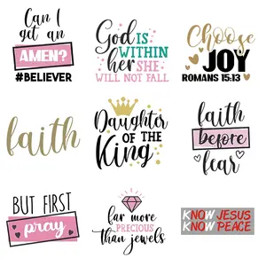 9pcs Letter Pattern Heat Transfer Stickers, Washable Design for DIY Handcraft Clothing, T-Shirts, Masks, Jeans & Backpacks, Plastic Patches