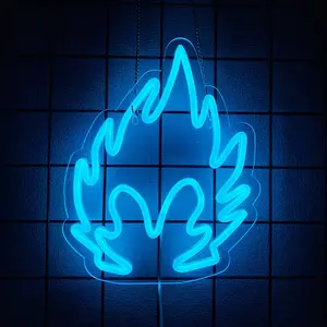 Anime Neon Sign, LED Blue Hair Design Neon Wall Decor, Gaming-Themed Neon Wall Decor, USB-Powered Night Light Perfect for bedrooms, game rooms, man caves, and parties Ideal gift for sons or boyfriends