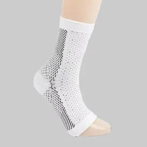Ankle Compression Sleeve Plantar Fasciitis Braces Open Toe Compression Socks for Swelling Sprain Neuropathy Foot Arch Support for Men and Women