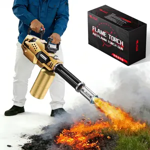 Weed Torch Propane Burner Blow Torch Weed Burner with Adjustable Flame for Weeding,Melting Ice,Charcoal Starter(Fuel Cylinder Not Included)