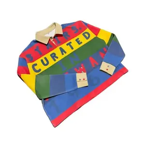 Airs Curated 2025 New Street Fashion Cute Letter Dopamine Element Polo Shirt Men’s Loose Sports Top Shopping Clothing Exterior Long Sleeves Menswear A1_Beige Outdoor Stylish