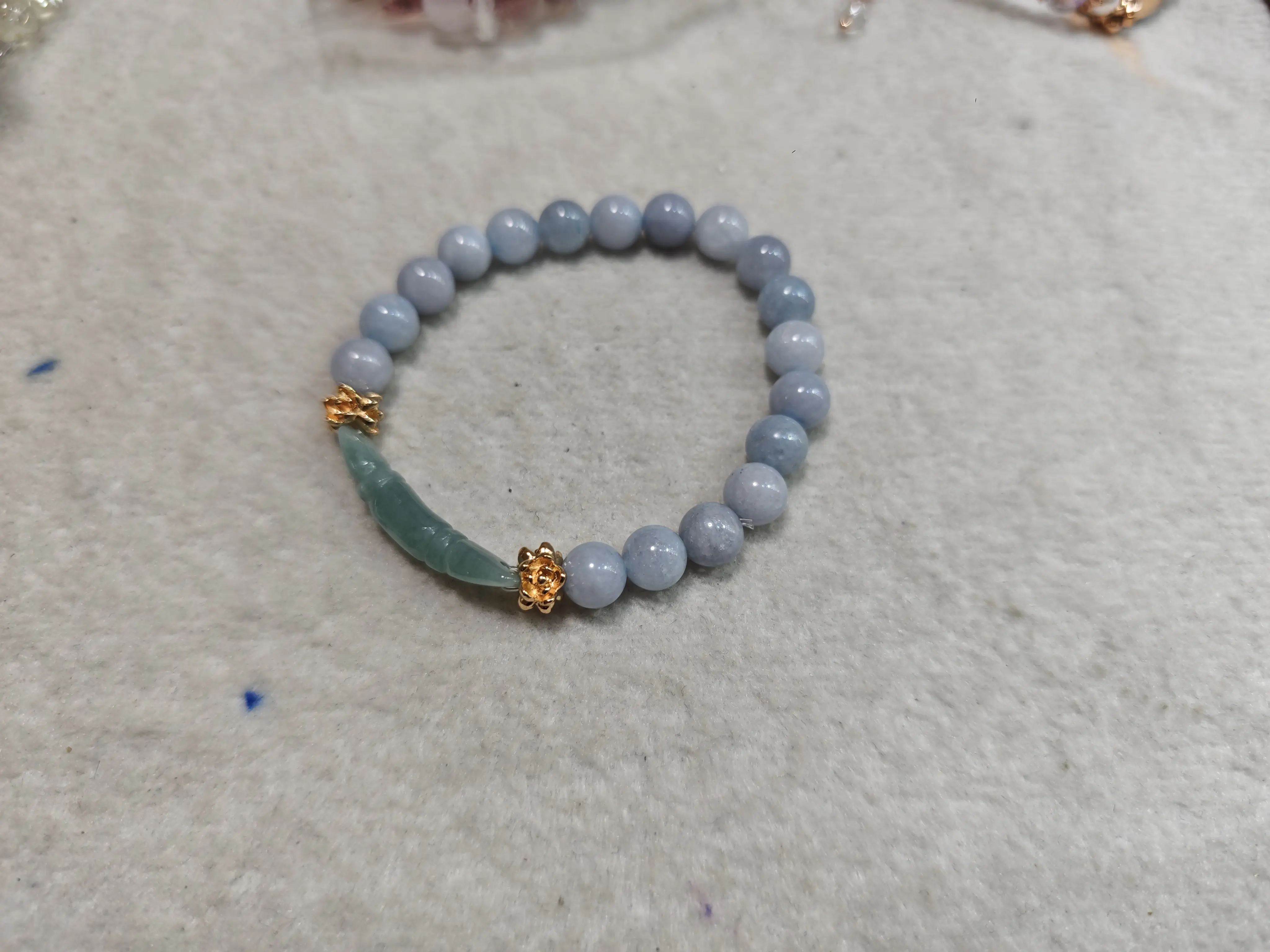 Taotao(14017)gc.Angelite DIY BRACELET