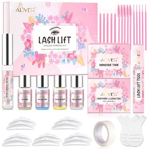 Aliver Upgraded Lash Lift Kit, Professional Eyelash Perming & Eyelash Shampoo Kit, Including Eye Shields, Pads & Accessories, Easy and Clean