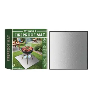 40"x40" Fireproof Grill Mat - Waterproof Deck & Patio Protector for Outdoor BBQ, Fire Pit, Heat Resistant Lawn Saver