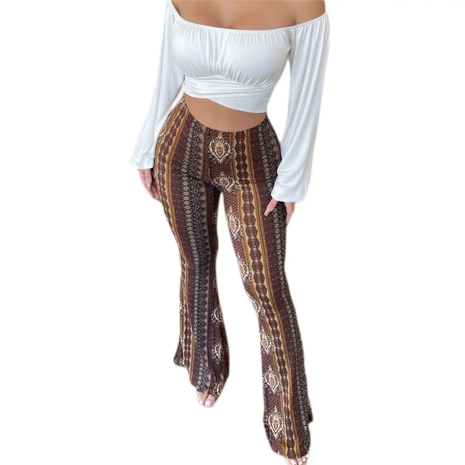 Elastic Flare Leggings