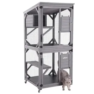 Aivituvin- Outdoor Cat Catio ,Cat Barn,Connect to window or slider door,Cat Furniture-AIR22 Outside