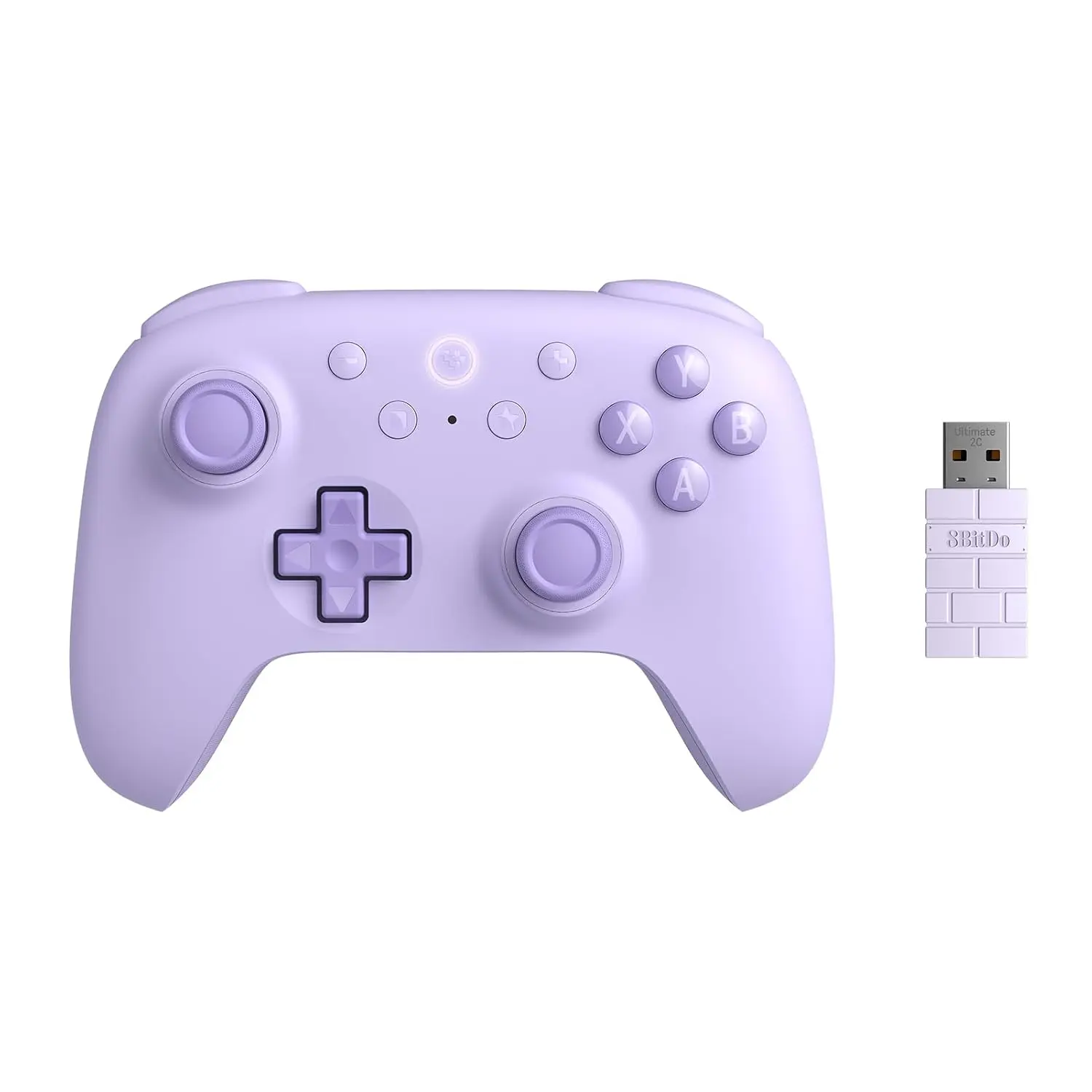 8Bitdo Ultimate 2C Wireless Controller for Windows PC and Android, with 1000 Hz Polling Rate, Hall Effect Joysticks and Triggers, and Remappable L4/R4 Bumpers (Purple)