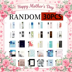 Random 30 PCS Mini Perfume Set, Assorted Travel Size Fragrance Vials with Floral, Fruity, Woody & Musk Scents, Portable Daily Scent Gift Set for Perfume Lovers