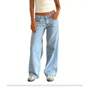 Women’s Loose Jeans, Fashionable Wide-Leg Pants Suitable for Daily Streetwear